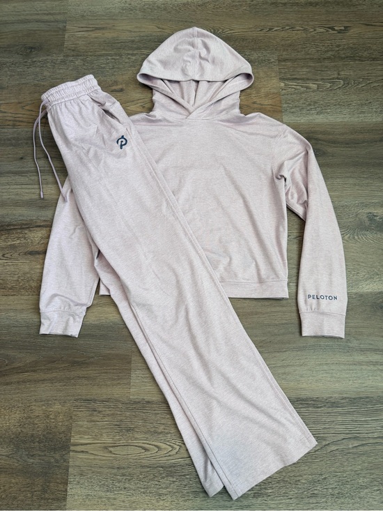 lululemon athletica Tops - Lululemon Peloton Collab Soft Jersey Hoodie & Pants Set Rare Rose Blush Peony XS